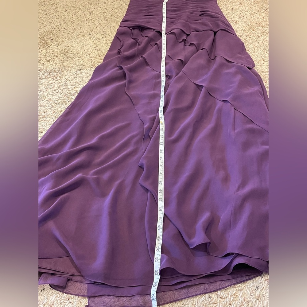 Jade by Jasmine J4425 Mother of the Bride Purple Plum Ruffle Formal Long Gown - Picture 12 of 16